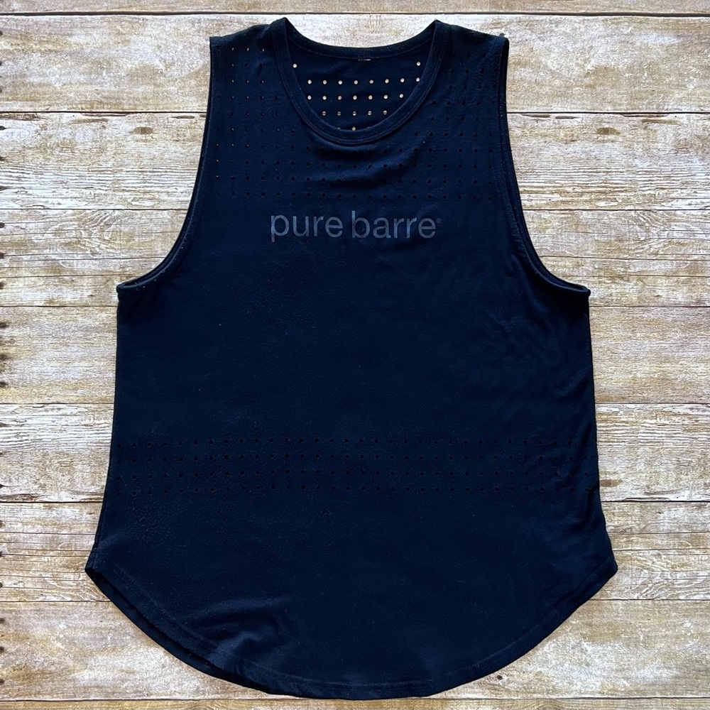 Pure Barre Laser Cut Dot Detail Workout Tank Top